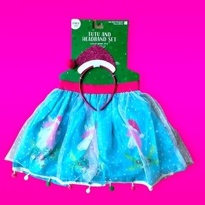 Tutu and Headband Set | Santa Headband & Unicorn Tutu | One Size Fits Most